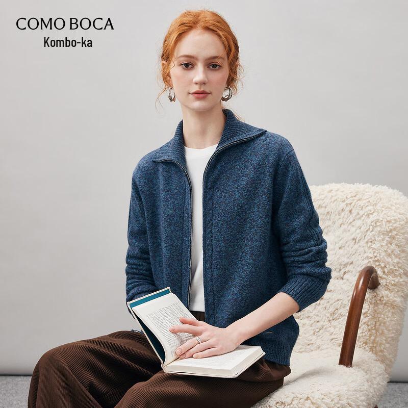 Women's 100% Cashmere Melange Cardigan