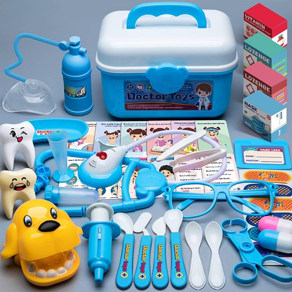 Accessories Doctor Toys Pink Blue Role-playing Games Simulation Doctor Set  Educational Gift