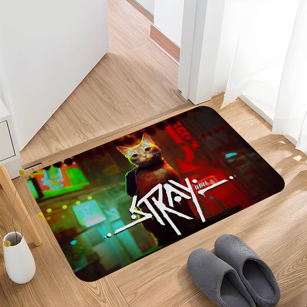 

Коврик для двери с изображением игры Stray Cat, Премиум, Для детской комнаты, Спальни, Балкона, Противоскользящий коврик для двери, Коврик для гостиной, Ковер 40x60cm