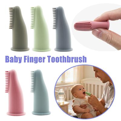 Baby Oral Care Finger Toothbrush Soft Silicone Teething Toy Gum Cleaning Brush Infant Dental Health Supplies Newborn And Toddler