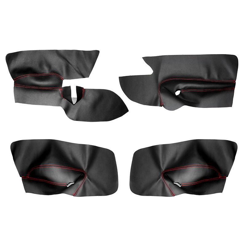 Rivestimento per pannello porta in pelle microfibra per guida a sinistra per VW Golf 5 Jetta 2005 - 2009, adesivo per rivestimento del pannello del bracciolo della portiera dell'auto.