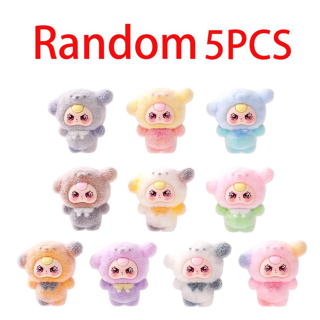 10Pcs Crybaby Tree Rabbit, Anime Flocked Action Figure, Decorative Pendant, Desktop Kawaii Doll Ornaments  Gift Items