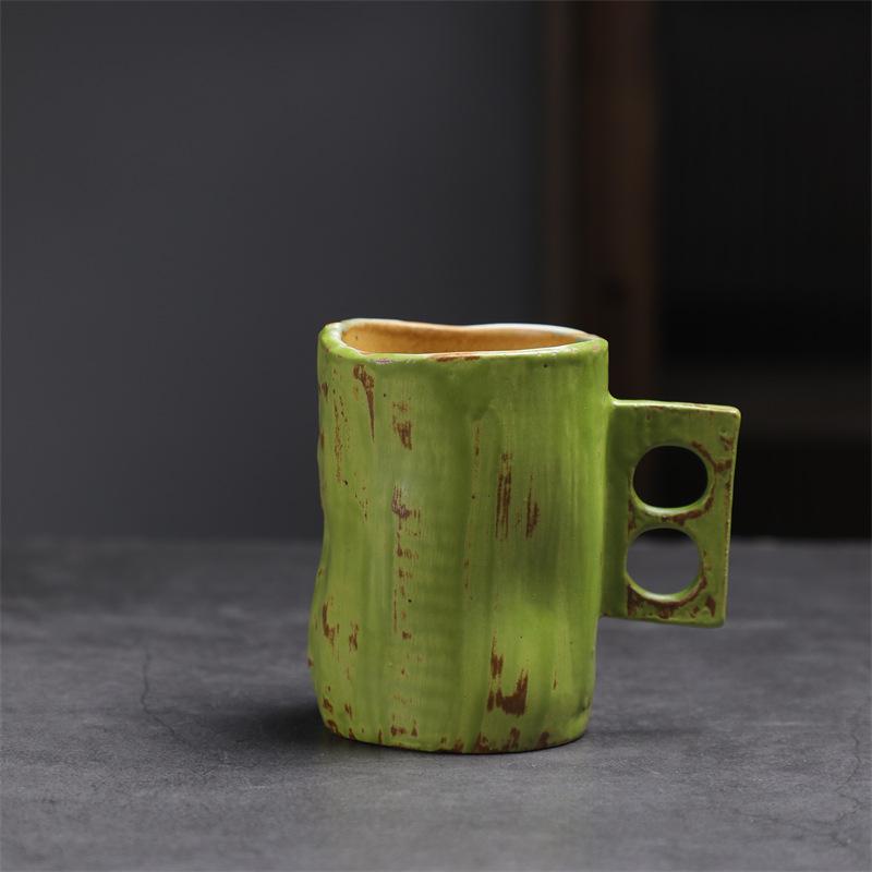 Ceramic Breakfast Cup High Value Couple Water Cup Coarse Pottery Coffee Cup Retro Mug Nordic Creative Cup