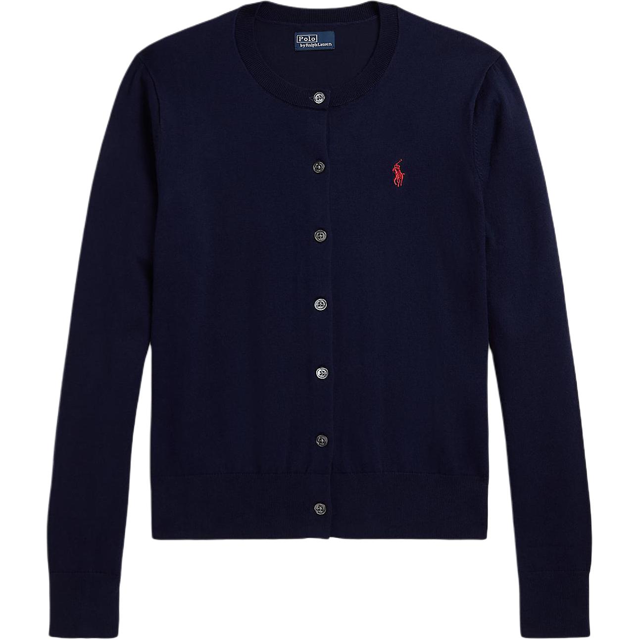 

Polo Ralph Lauren Cotton Crew Neck Single Button Knit Sweater Women sweater WMPOSWENDW20478-400