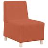 Modular Armless Sofa Orange 55 X 74 X 82 Cm Corduroy Fabric