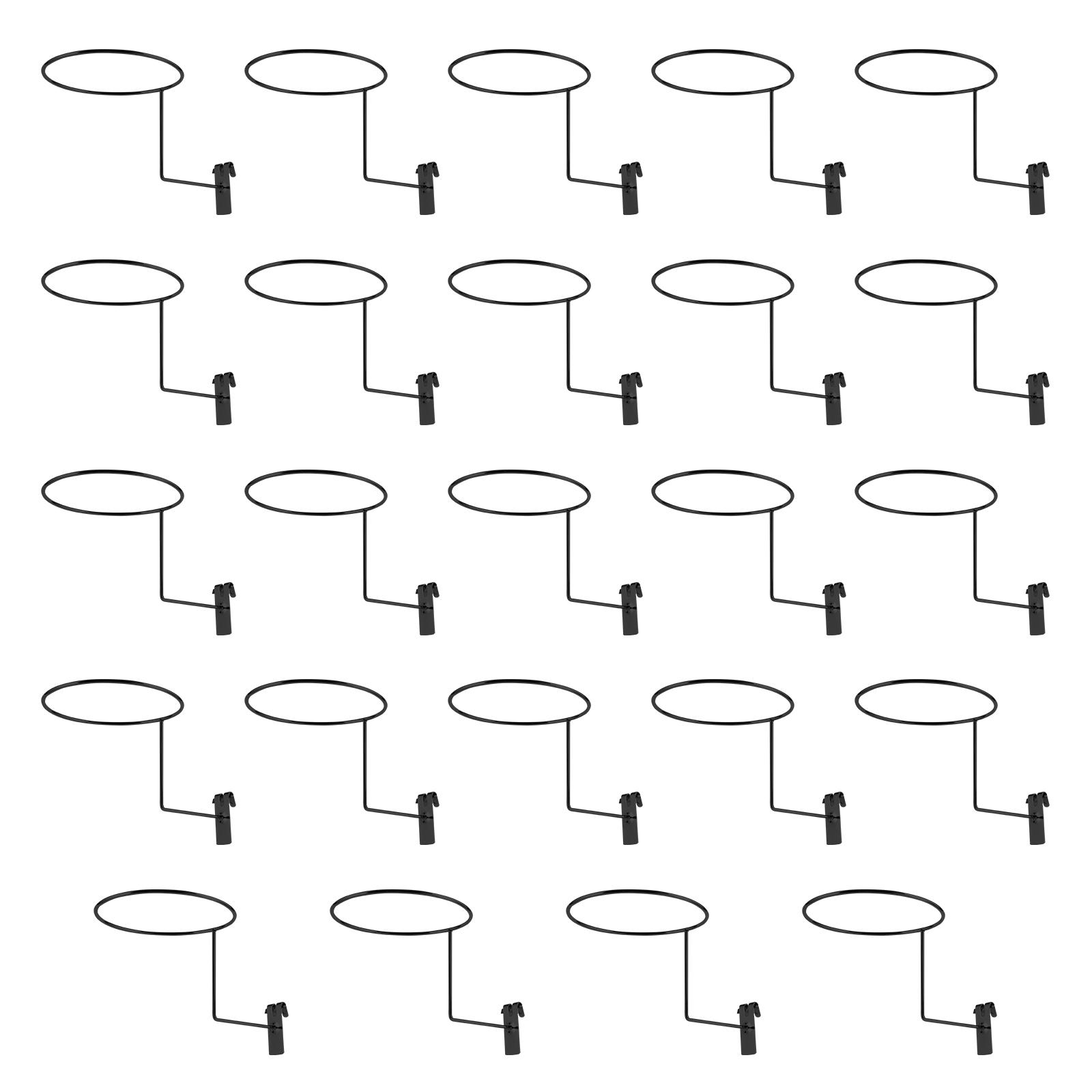 

24Pcs Hat Hooks Wire Grid Wall Hat Holder Hat Display Multiple Hooks for Gridwall for Retail Cloth Wardrobe Black чёрный