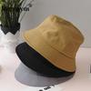 RICYGVM Solid Color Bucket Hat Cotton Wide Brim Fisherman Cap Men Women Outdoor Sunscreen Visor Foldable Fashion Basic Basin Cap