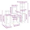 Bathroom Furniture Set with Shelf 4 pcs Black Wood Based Material