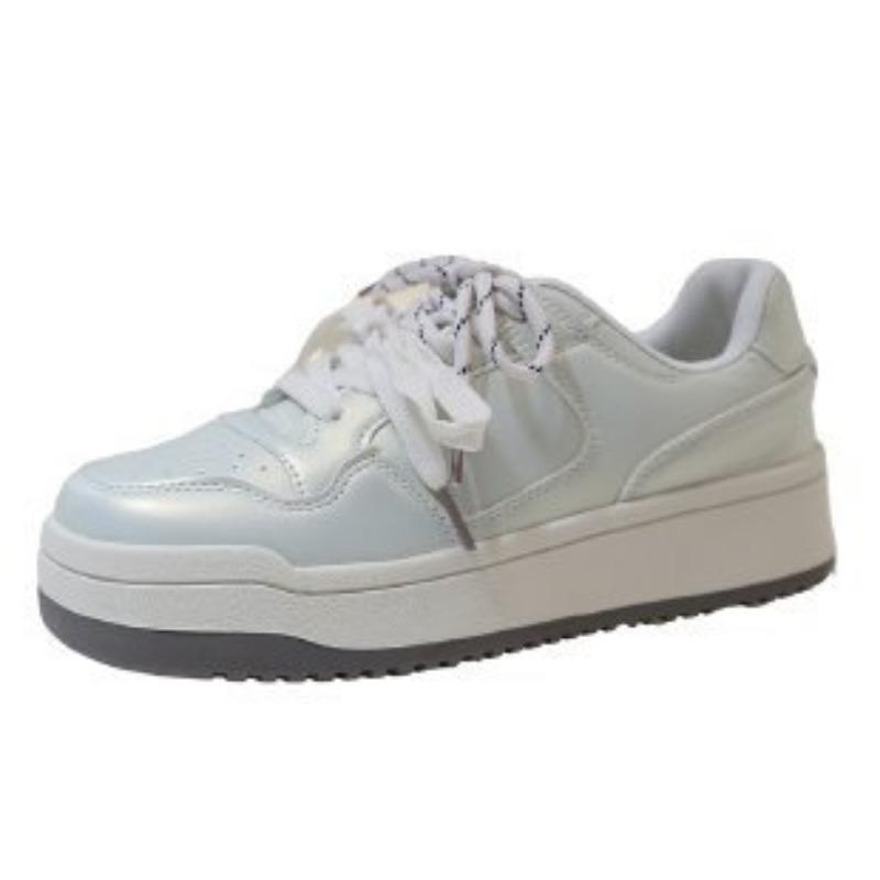 Leather Retro Little White Shoes Color Four Seasons Fashion Mesh Versatile Low Top Thick Baseplate Shoes Women's Shoes