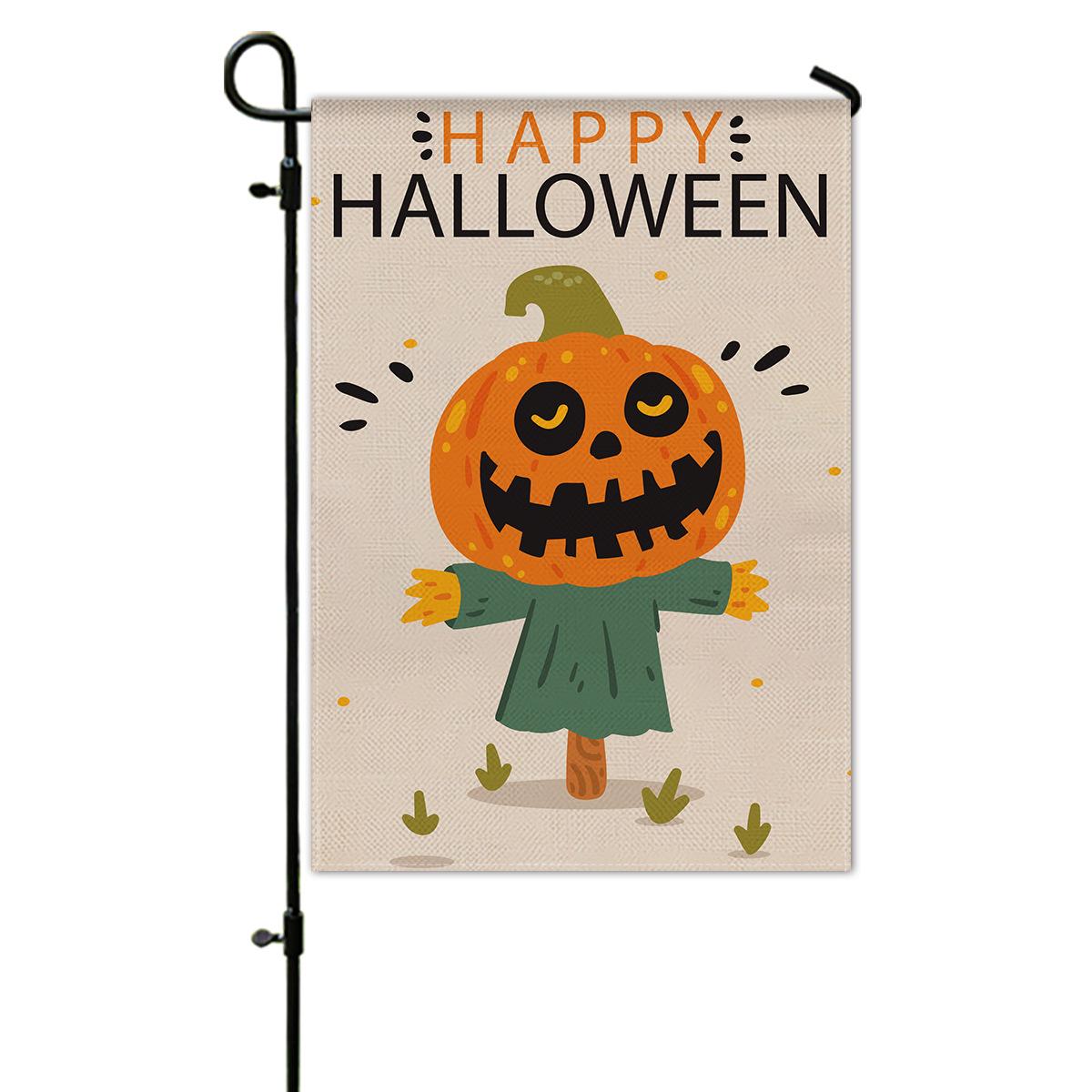 

1x30*45см Флаг для украшения Хэллоуина Флаг для сада и двора Праздничная атмосфера Баннер для сада Двусторонняя печать Флаг для вечеринки на Хэллоуин