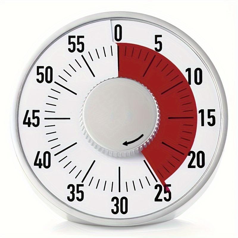 

1 шт. Классический механический кухонный таймер с магнитной задней крышкой, прочный АБС-материал, заводной таймер обратного отсчета для приготовления пищи, учебы, домашнего использования, не требует электричества