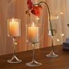 Heat Resistant Crystal Ribbed Glass Cup Goblet Wine Glasses Coffee Mug Champagne Drinkware for Wedding Decoration Candle Holders