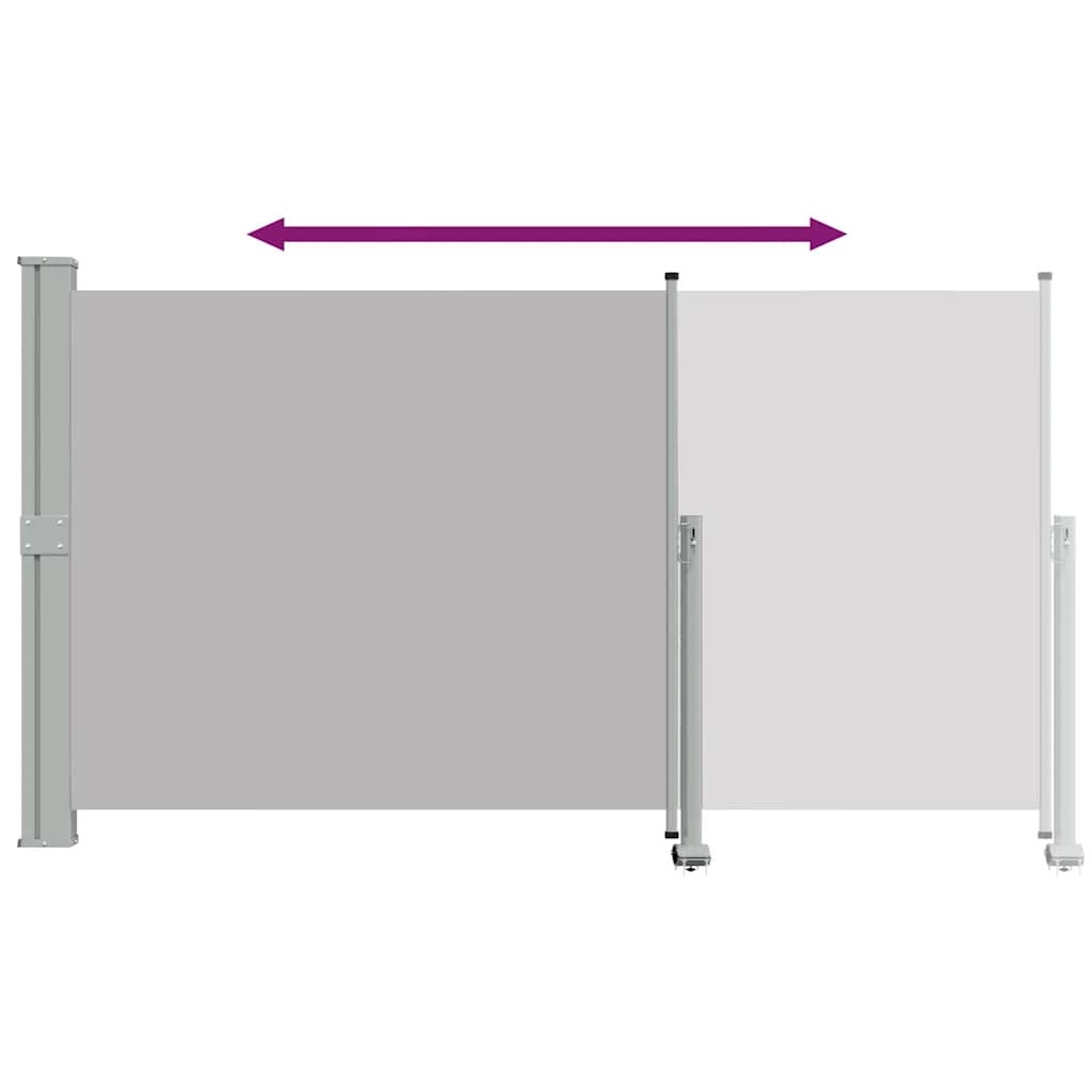 Retractable Side Awning 140x300 cm Grey