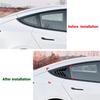 For Tesla Model 3 2025-2025 Glossy Carbon Fiber Side Window Louver Cover Style Rear Window Spoiler Splitter Cover Accessories