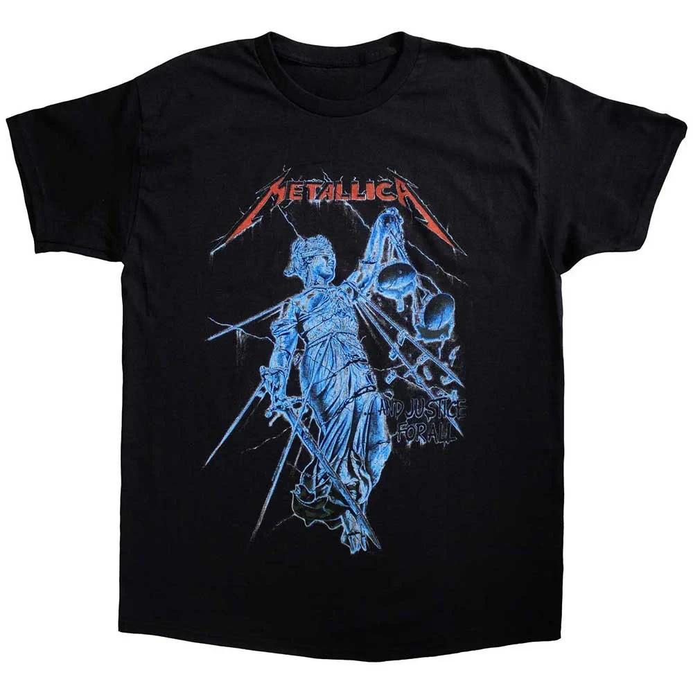And Justice for All Metallica Maglietta Uomo Donna Manica Corta Retro Band Y2k Top Marca di Lusso Maglietta Abbigliamento Uomo Y2k Camicia