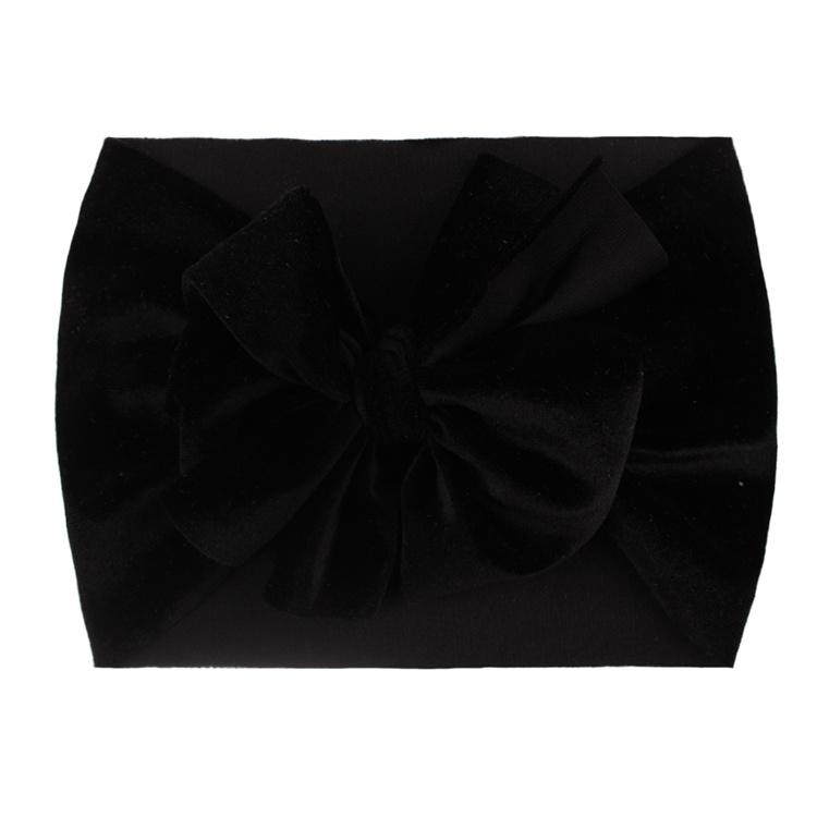 Super Soft Velvet Baby Headbands for Newborn Girls Elegant Bow Hair Accessories Wrap for Toddlers