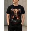 Heren Zware Metalen Grafische T-shirt - Korte Mouw Ronde Hals Zacht Katoenen Shirt met Epische Krijger Schedels & Bliksem Ontwerp voor Concerten, Casual Kleding, Rock