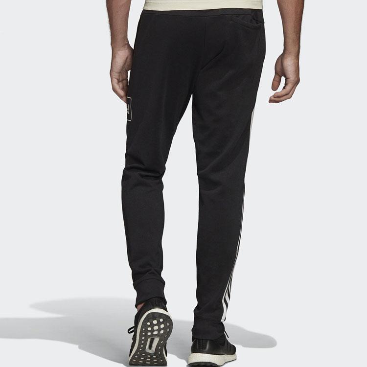 Adidas Logo Straight Leg Jogger Pants Men Bottoms Black FL3603