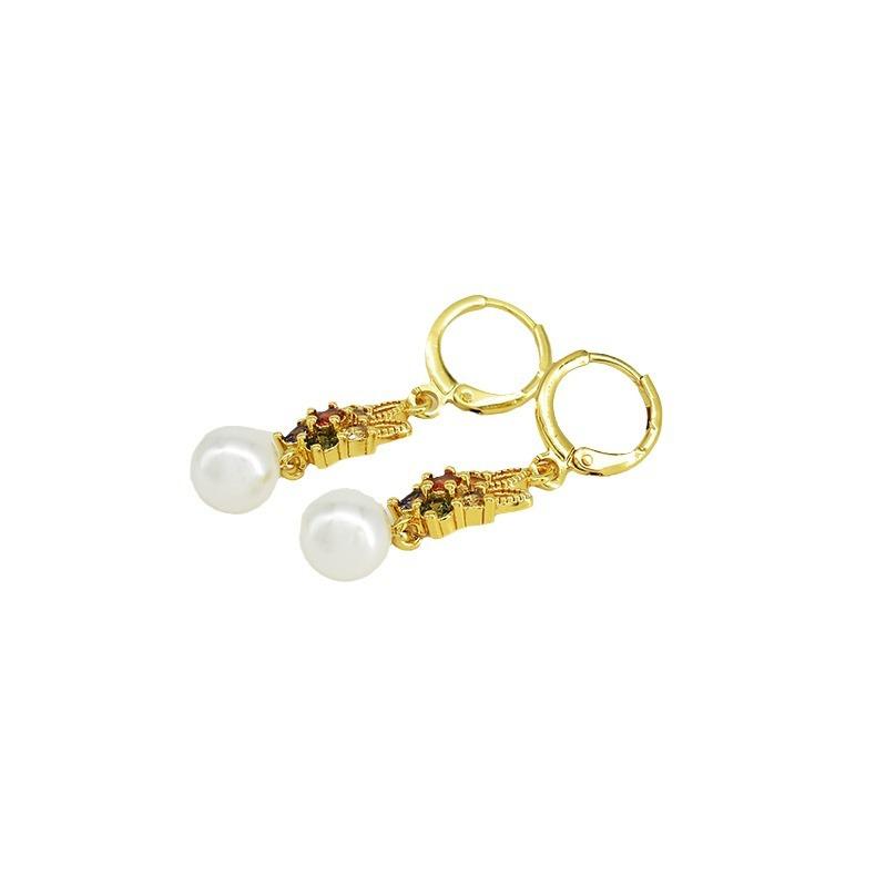 Modische Übertriebene Perlen-Quasten-Ohrringe für Damen Elegante Vielseitige Gesichtsschlankmachende Hängeohrringe Schmuck