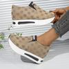 Women's fashion flat bottom inner height increase mesh yarn breathable casual single shoes support platform one piece