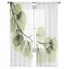 Green Leaves Branches Simple Curtain For Living Room Transparent Tulle Curtains Window Sheer For The Bedroom Accessories Decor