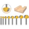 1/9pc 6mm Shank 6/8/12/16/18/20/22mm CNC Round Nose Bits Round Nose Cove Core Box Router Bit Shaker Cutter Tools