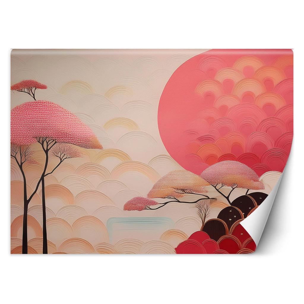 Wallpaper Asian Pink Landscape