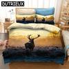 Sunset Deer 3D Printed Bedding Set Duvet Covers Pillowcases Comforter Bedding Set Bedclothes Bed Linen