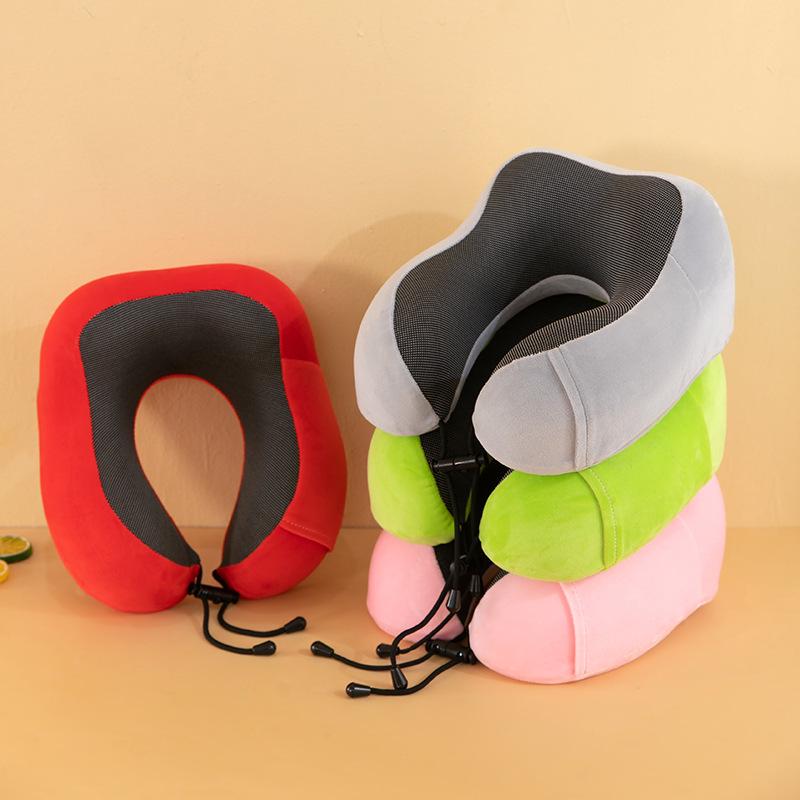 Travel Memory Foam U-shaped Neck Pillow for Airplane Support