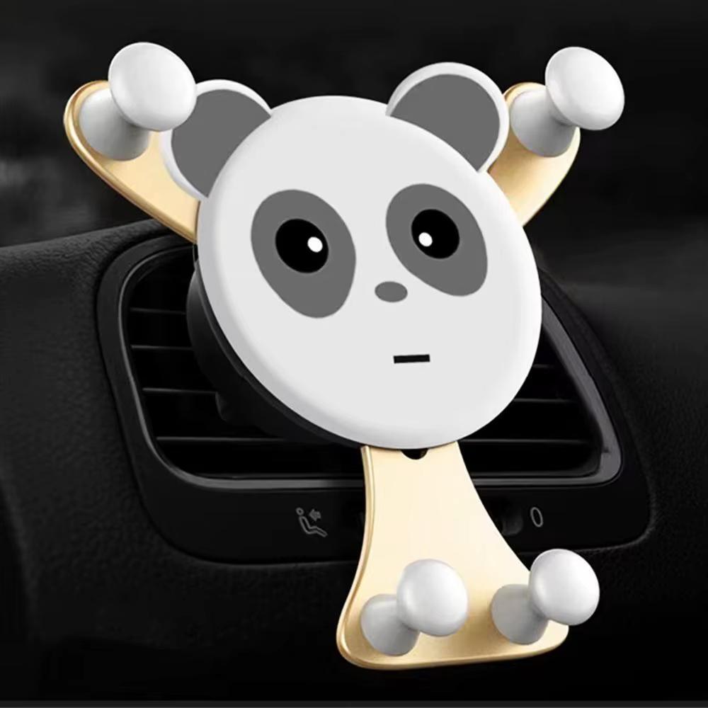 Universal car panda car phone holder all mobile phones GPS can be placed car interior car accessories cute holder car tools
