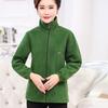 Herbst Mittleren Alters Frauen Fleece Jacken Casual Warme Jacke Zipper Oberbekleidung für Mama Winter 5XL