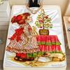1 Stück SaraKey bedruckte Flanelldecke, Hohe Qualität für alle Jahreszeiten, Heimdekoration, Wärme und Komfort, Perfekt für Weihnachtsgeschenke