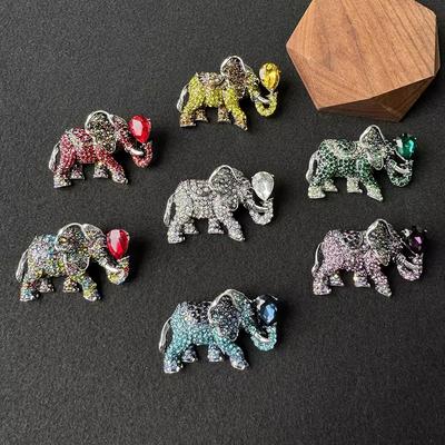 Móda Nový Design Slitina Diamant Slon Brož High-End Trend Temperamentní Brož S Doplňky