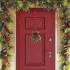 6 Pcs Mini Christmas Wreaths Artificial Norfolk Pine Wreath Small Cabinet Wreath with Bow for Kitchen Window Front Door Holiday Decor