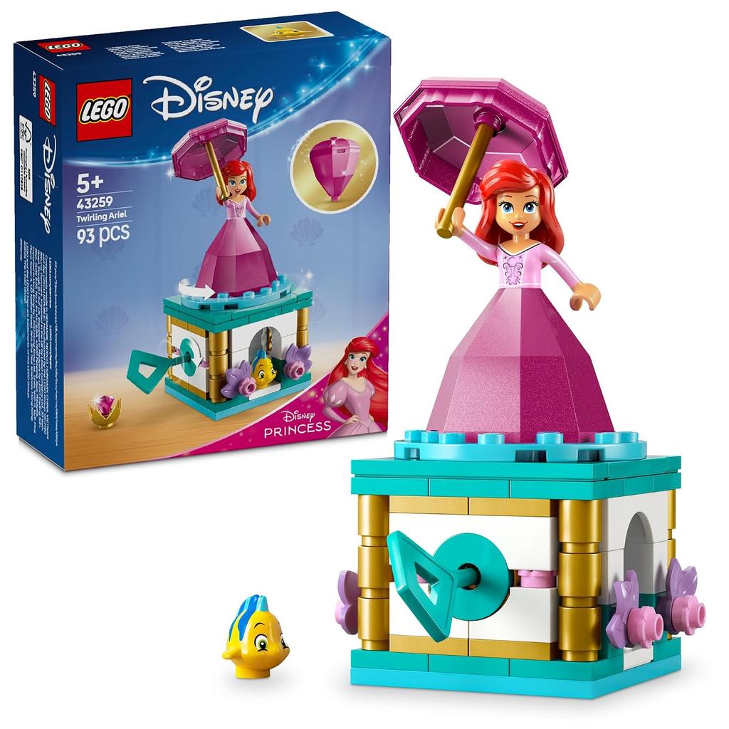 LEGO Disney Princess Spinning Ariel Toy Block Educational Girls Boys Children 5 Years 6 7 8 Goods Pretend Play Role 43259
