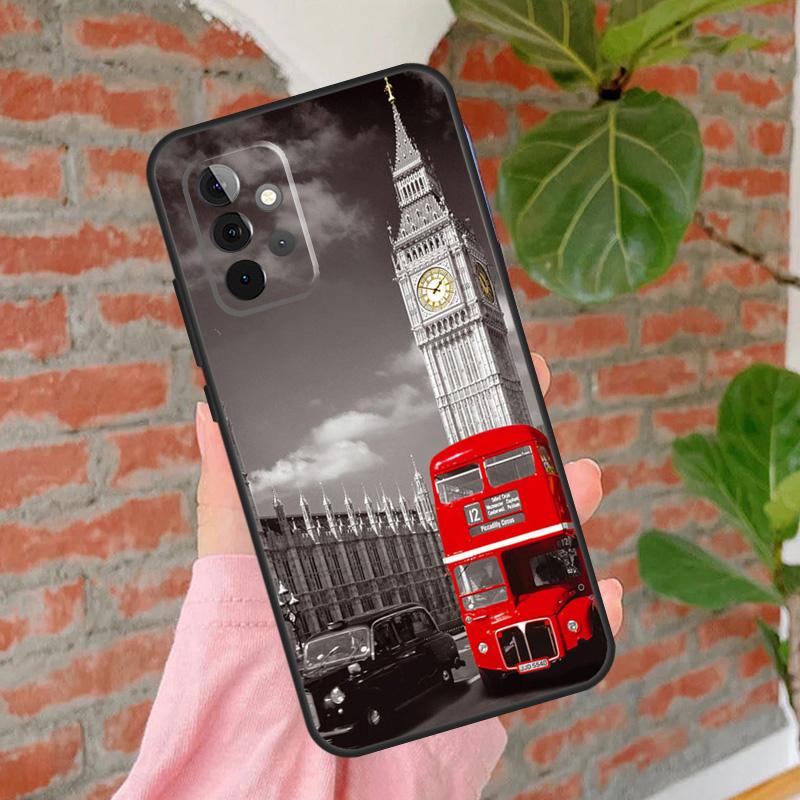 London Red Bus Big Ben Phone Case For Samsung Galaxy A15 A25 A55 A54 A34 A14 A35 A52 A32 A12 A51 A71 A13 A33 A53