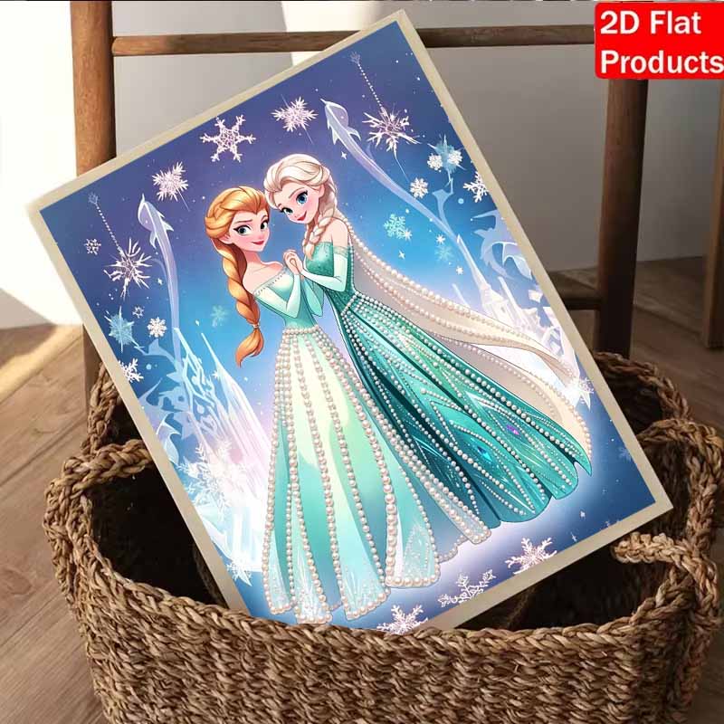 Disney Pearl Art Sisters United in the Frozen Kingdom Pearl Art Painting Kit Creative Gift for Adults Beginners Ideal for Home Wall Decor