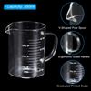 PATIKIL 350ml Glass Measuring Cup, 3.3 Borosilicate Glass Scale, White, Printed Scale, Liquid Measuring Cup, Beaker, with V-shaped Spout, for Kitchen