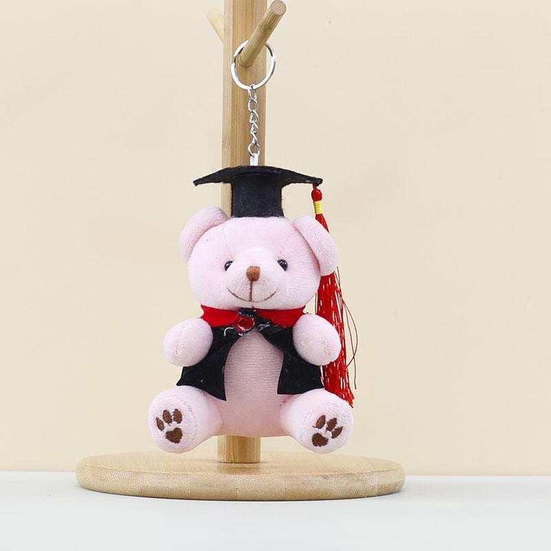 Doctor Bear Plush Toys Soft Filled Doll Keychain Student Souvenir Graduation