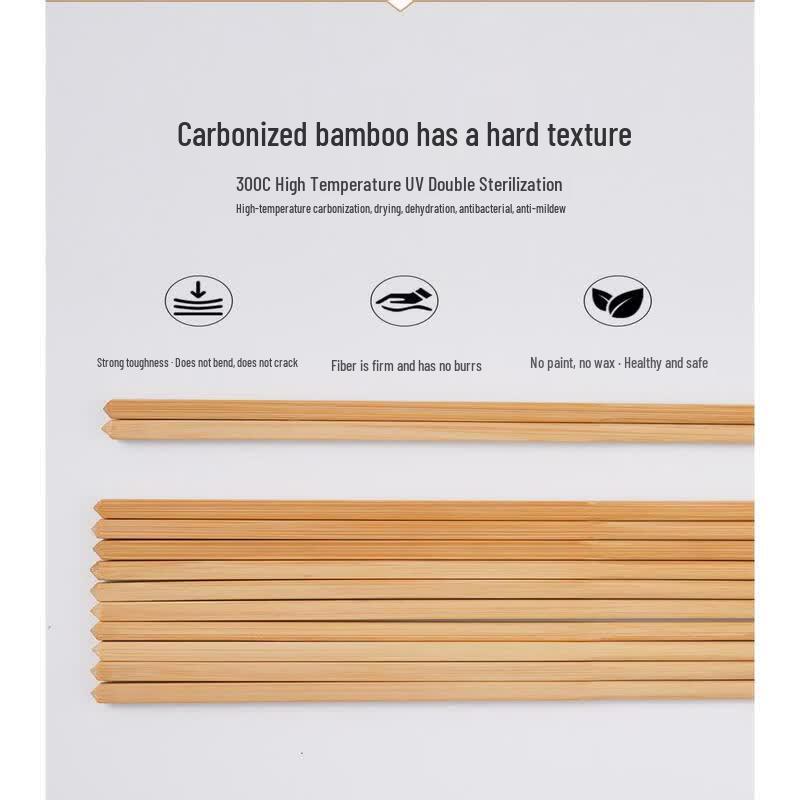 Qiwei Natural Carbonized Bamboo Chopsticks