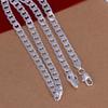 Collana in argento sterling 925, squisita, nobile, lussuosa, splendida, con ciondolo, moda, 6 mm, solida catena da sposa per uomo e donna