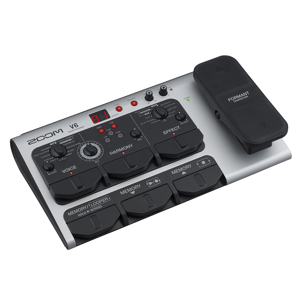 ZOOM V6-SP Vocal Processor, Voice Effects (No Microphone Included), Formant Pedal, Harmony Looper, for Live Performances, Released in 2022 [3-Year