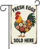 Fresh Eggs Sold Here Vibrant Oral Chicken Garden Ag 12x18 Inch Double Sided, Small Yard All Season Outdoor Decoration AAS