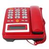 Big Button Corded Phone HD Hands Free Calling LCD Brightness Adjustment Single Button Dialing Wired Landline Phone Red