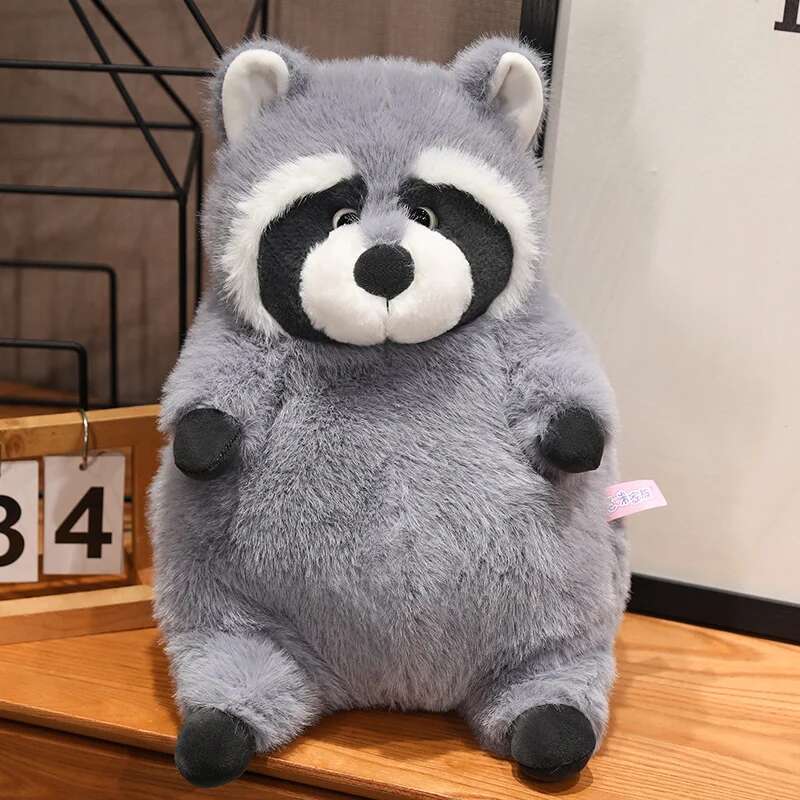 Kawaii Soft Stuffed Animals Doll Cute Raccoon Plush Toy Pillow Kids Birthday Gift Xmas Gift Room Decor Children Soothing Toys