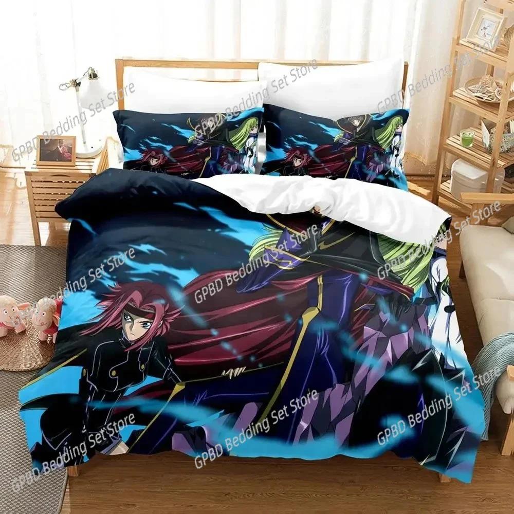 Anime CODE GEASS Lelouch 3D NEW Duvet Cover Pillowcase Bedding Set Adult Girl Bedroom Decoration Children Single Double Large