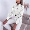 Women's Versatile Spring/Autumn Lace Hollow Long-Sleeve Shirt