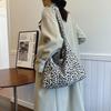 High-End Women'S Bags, Fashionable Contrasting Colors, Large-Capacity Student Shoulder Bags, Leopard Print Tote Bags.