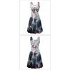 Women Ghost Haunted House Terror Bloodstained Skull Halloween Skinny Dress Adult Digital Printing Sleeveless Tank Party Costume