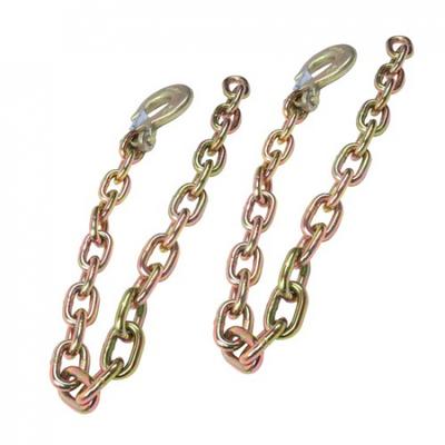 2Pcs Tow Chain With Clevis Slip Hook 3/8"×35" G70 26400Lbs Trailer Safety Chain
